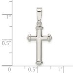 Sterling Silver Polished Cross Pendant - Image 4