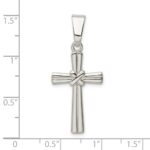Sterling Silver Polished Cross Pendant - Image 4