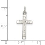 Sterling Silver Polished Satin 7 D/C Cross Pendant - Image 4
