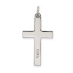 Sterling Silver Satin and D/C Cross Pendant - Image 3