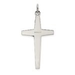 Sterling Silver & Gold-plated Polished and Textured INRI Crucifix Pendant - Image 3