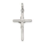 Sterling Silver Polished INRI Crucifix Charm - Image 3