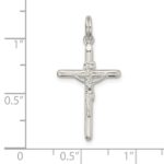 Sterling Silver Polished INRI Crucifix Charm - Image 4