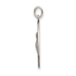 Sterling Silver Satin Antiqued Spanish St. Anthony Medal Pendant - Image 2