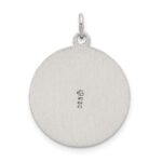 Sterling Silver Satin Antiqued Spanish St. Anthony Medal Pendant - Image 3