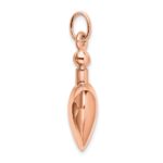 Sterling Silver Rose Gold-Tone Polished Screw Top Ash Holder Pendant - Image 2