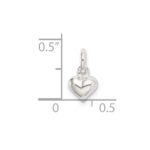 Sterling Silver Polished Puffed Heart Charm - Image 5