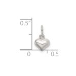 Sterling Silver Polished Puffed Heart Charm - Image 4