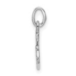 Sterling Silver Rhodium-plated Polished Anchor Charm - Image 2
