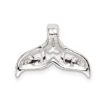 Sterling Silver Polished Filigree Whale Tail Chain Slide - Image 3