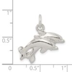 Sterling Silver Dolphins Charm - Image 3