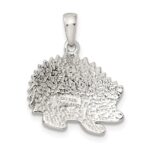 Sterling Silver Rhod-pltd Brown Preciosa Crystal Hedgehog Pendant - Image 3
