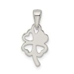 Sterling Silver Polished Clover Pendant - Image 3
