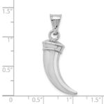 Sterling Silver Rhodium-plated Polished Claw Pendant - Image 4