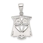 Sterling Silver Antiqued Marcasite Owl Pendant - Image 3