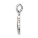 Sterling Silver RH-plated Multi-color Enamel Seahorse Children's Pendant - Image 2