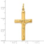 Sterling Silver Gold-tone Crucifix Cross Pendant - Image 4