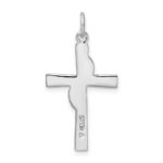 Sterling Silver Platinum-plated & Gold Tone Cross Pendant - Image 3