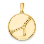 Sterling Silver Gold-plated & CZ Cancer Zodiac Pendant - Image 3