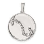 Sterling Silver Rhodium-plated & CZ Scorpio Zodiac Pendant - Image 3