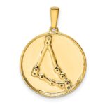 Sterling Silver Gold-plated & CZ Capricorn Zodiac Pendant - Image 3