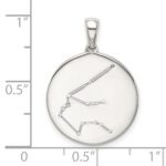 Sterling Silver Rhodium-plated & CZ Aquarius Zodiac Pendant - Image 4