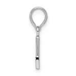 Sterling Silver Rhodium-plated Polished Block Initial -Z- Pendant - Image 2