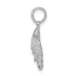 De-Ani Sterling Silver Rhodium-Plated Polished Lions Paw Shell Pendant - Image 3