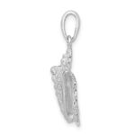 De-Ani Sterling Silver Rhodium-Plated Polished Conch Shell Pendant - Image 2