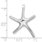 De-Ani Sterling Silver Rhodium-Plated Polished Dancing Starfish Slide - Image 6