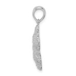 De-Ani Sterling Silver Rhodium-Plated Polished Starfish Pendant - Image 2