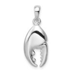 De-Ani Sterling Silver Rhodium-Plated 3D Moveable Lobster Claw Pendant