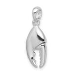 De-Ani Sterling Silver Rhodium-Plated 3D Moveable Lobster Claw Pendant - Image 4