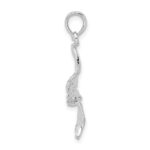 De-Ani Sterling Silver Rhodium-Plated Polished 3D Flying Pelican Pendant - Image 3