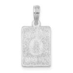 De-Ani Sterling Silver Rhodium-Plated Polished 0 Mile Marker Key West Pendant - Image 4