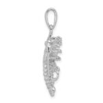 De-Ani Sterling Silver Rhodium-Plated Polished Medium Florida Lobster Pendant - Image 3