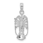 De-Ani Sterling Silver Rhodium-Plated Polished Small Florida Lobster Pendant - Image 4