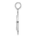 De-Ani Sterling Silver Rhodium-Plated Textured Siesta Key Florida with Key Pendant - Image 3