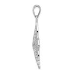 De-Ani Sterling Silver Rhodium-plated Polished Filigree Starfish Pendant - Image 2