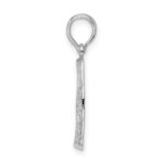 De-Ani Sterling Silver Rhodium-Plated Polished Small Key West USA Pendant - Image 2