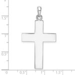 De-Ani Sterling Silver Rhodium-Plated Polished Large Latin Cross Pendant - Image 4