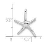 De-Ani Sterling Silver Rhodium-Plated Polished Dancing Starfish Slide - Image 4