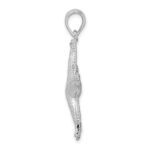 De-Ani Sterling Silver Rhodium-Plated Polished Textured Starfish Pendant - Image 2