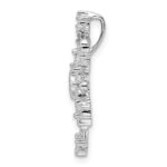 Sterling Silver Rhodium Diam. Snowflake Chain Slide - Image 2