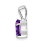 Sterling Silver Rhodium Plated Amethyst Pendant - Image 2