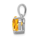 Sterling Silver Rhodium Citrine Pendant - Image 2