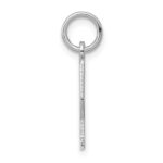 Sterling Silver/Rhodium-plated Elongated Polished Number 2 Charm - Image 2