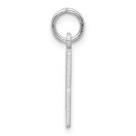 Sterling Silver/Rhodium-plated Elongated Number 13 Charm - Image 2