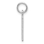 Sterling Silver/Rhodium-plated Elongated Number 33 Charm - Image 2