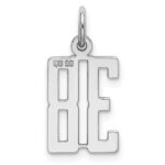 Sterling Silver/Rhodium-plated Elongated Number 38 Charm - Image 4